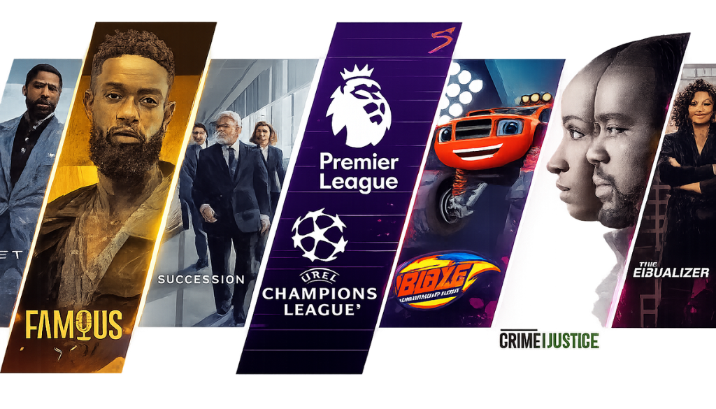 Epix IPTV entertainment collection featuring live sports, movies, TV shows, documentaries, and kids content on IPTV Point.